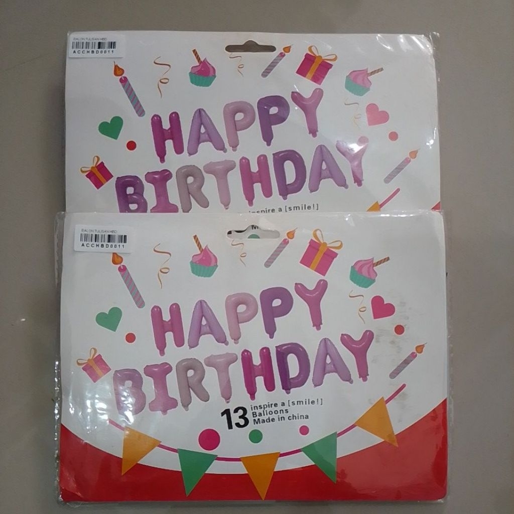 Balon Tulisan Happy birthday