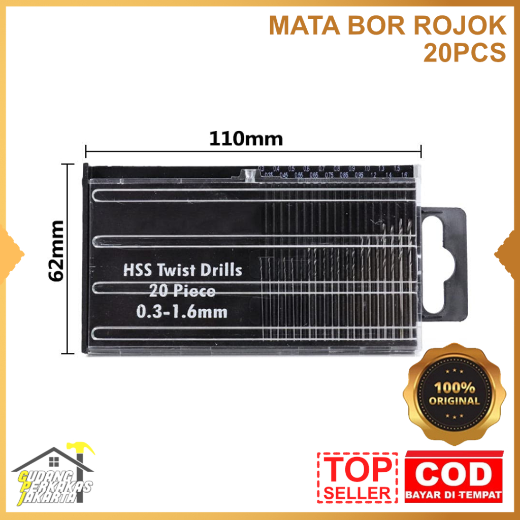 Mata Bor Rojok Spuyer Pilot Jet Karburator Microbox Set 20pcs Mata Bor Mini