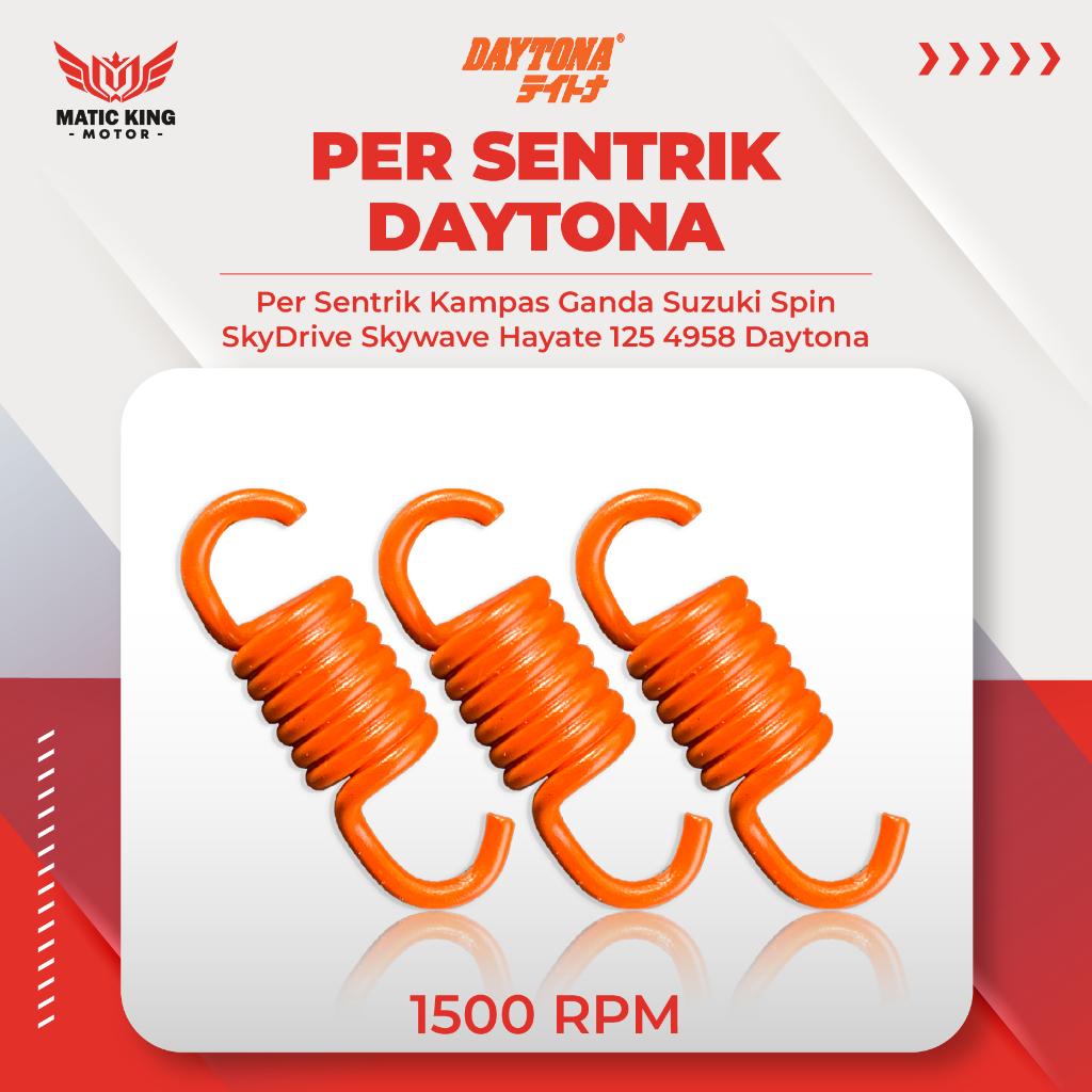 Daytona Per Sentrik Kampas Ganda Kopling Suzuki Spin Skywave Skydrive Hayate 125 1500 RPM 4957 4958