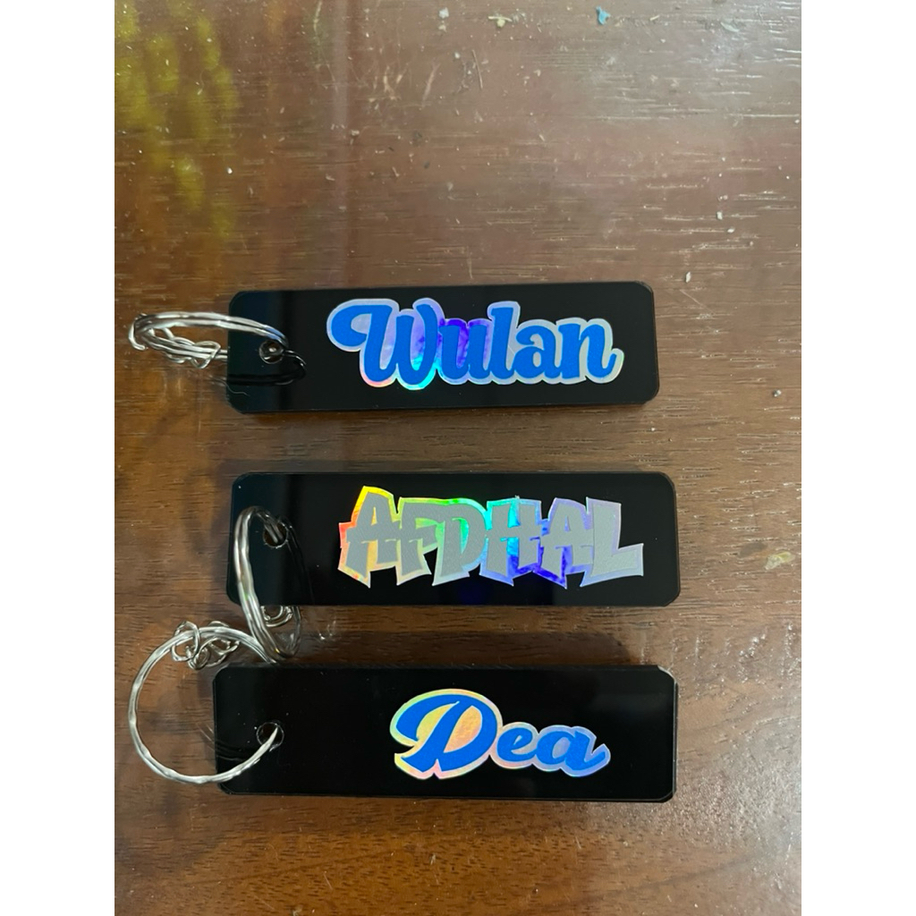 gantungan kunci reques nama sendiri