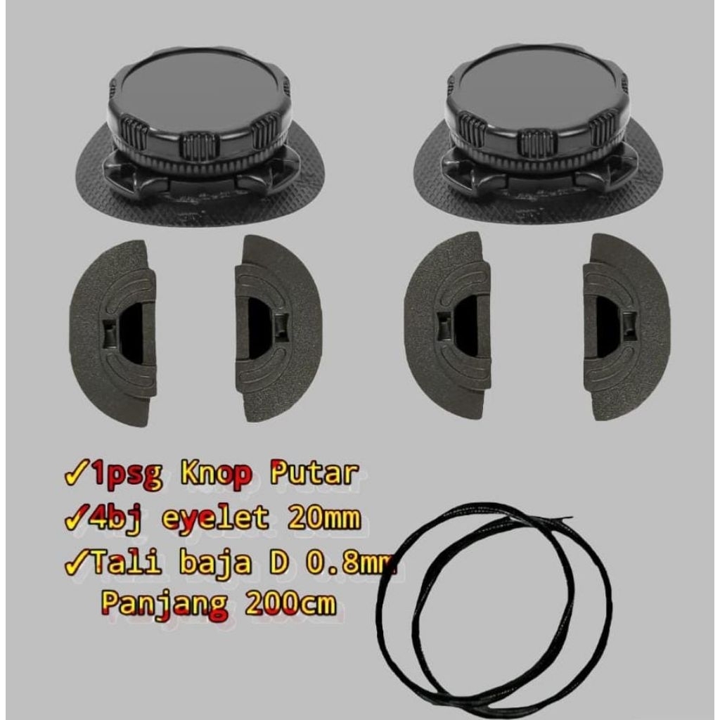 tali sepatu putar lengkap Eyelet/holder/guide tali sepatu putar