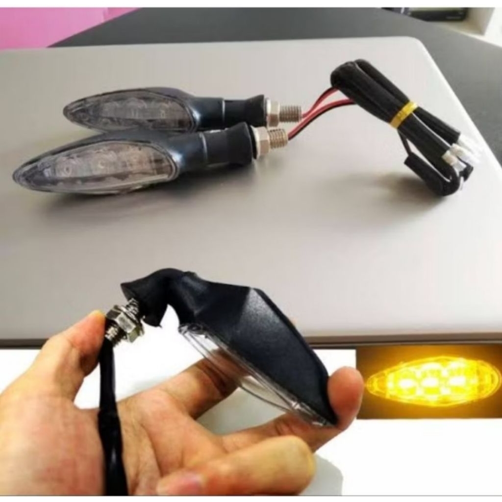 Grosir lampu sen LED lancip universal motor harga sepasang