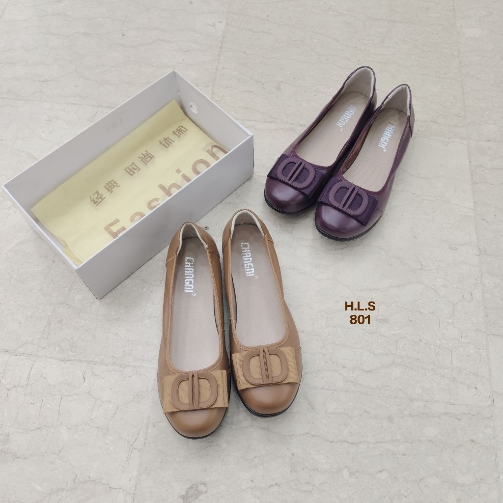 GRADE A / 801 / SEPATU WANITA / KULIT SAPI / FLATSHOES / IMPORT