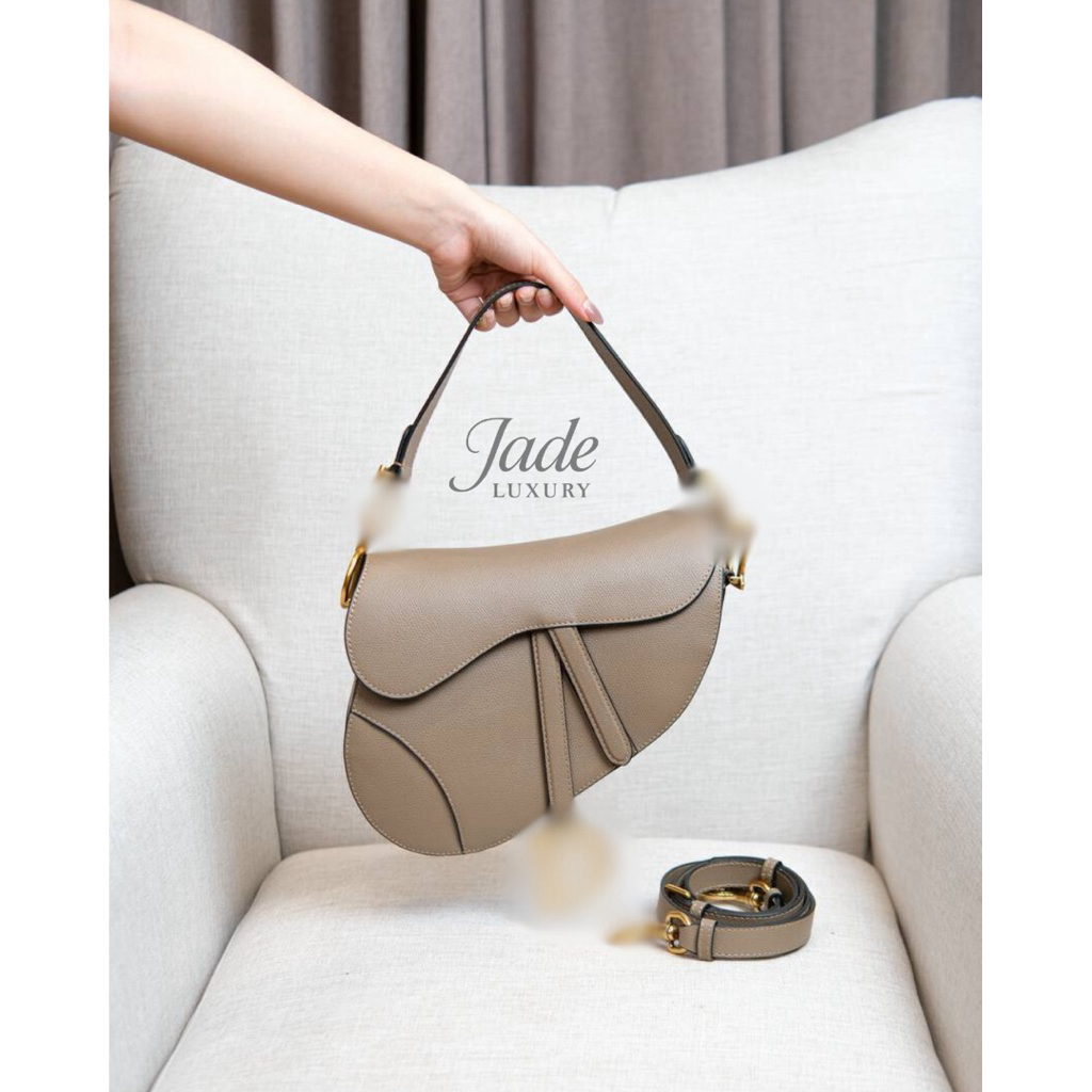 Tas Wanita D Saddle Leather Dark Beige