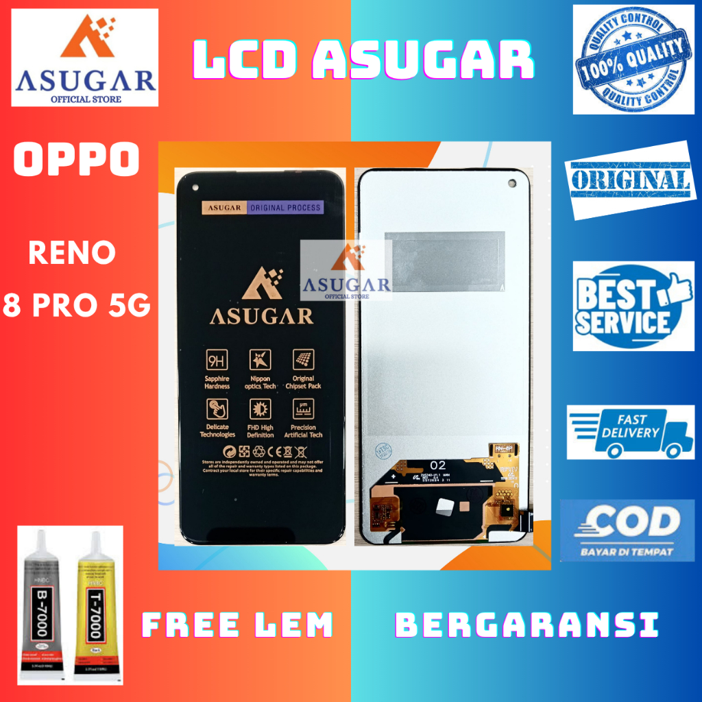 ASUGAR LCD ORIGINAL FULL HD for HP OPPO RENO 8 PRO (5G)