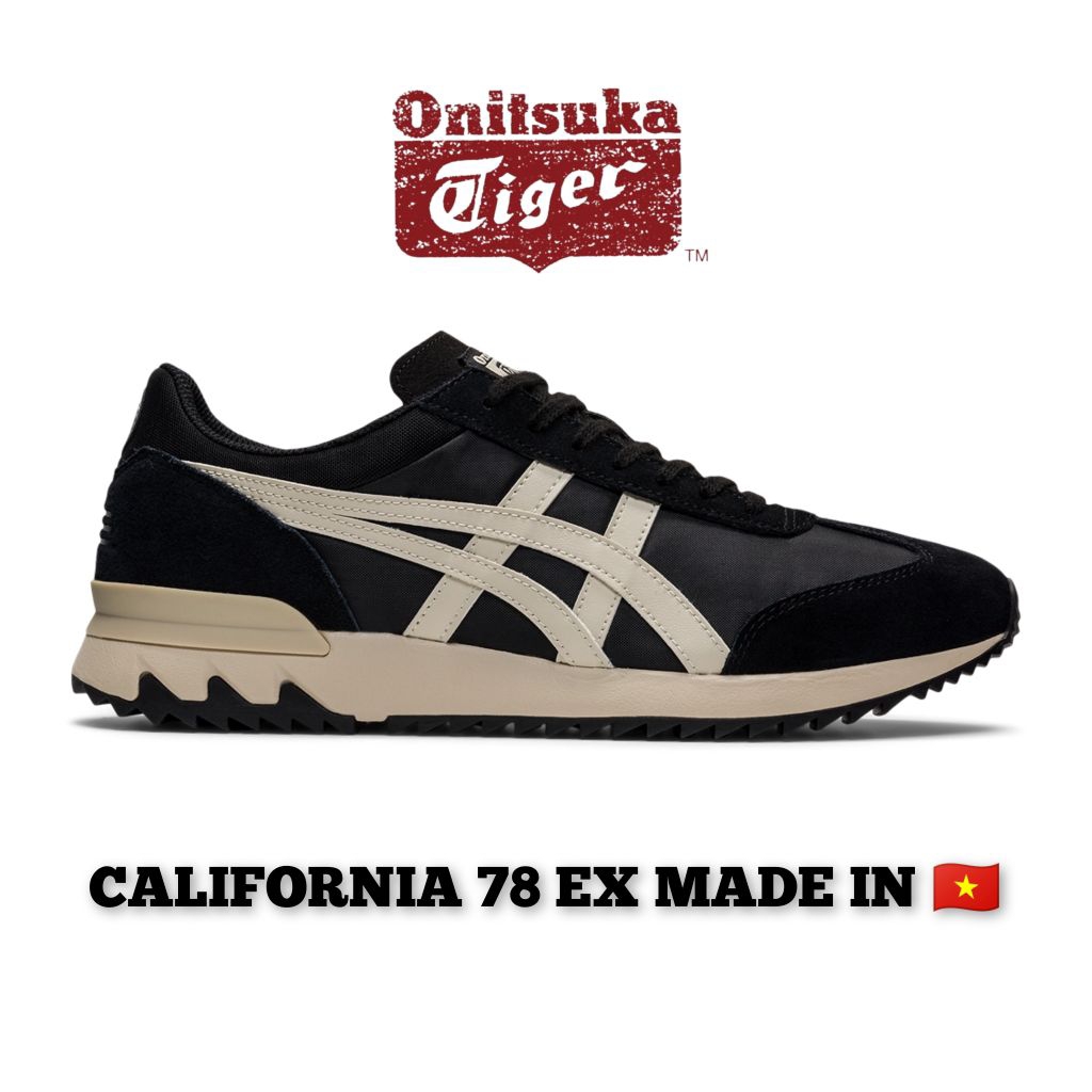 Sepatu Running Wanita Dan Pria - California 78 Ex Black White Original Onitsuka Tiger