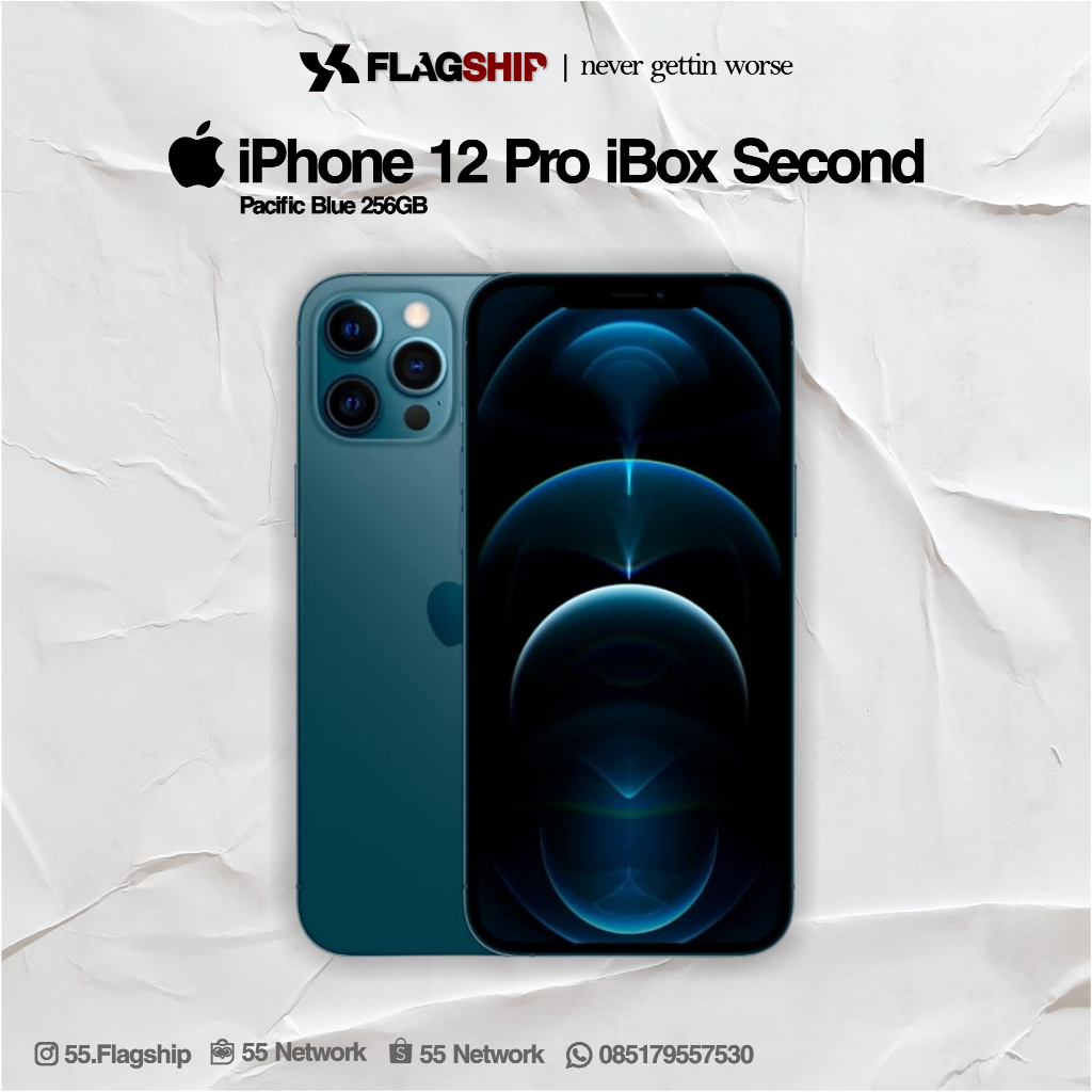 iPhone 12 Pro 256GB Pacific Blue Second Resmi iBox
