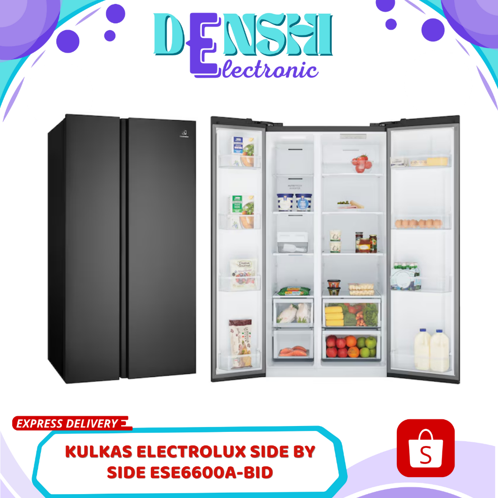 KULKAS ELECTROLUX ESE6600A-BID 624 LITER SIDE BY SIDE | KULKAS ELECTROLUX INVERTER