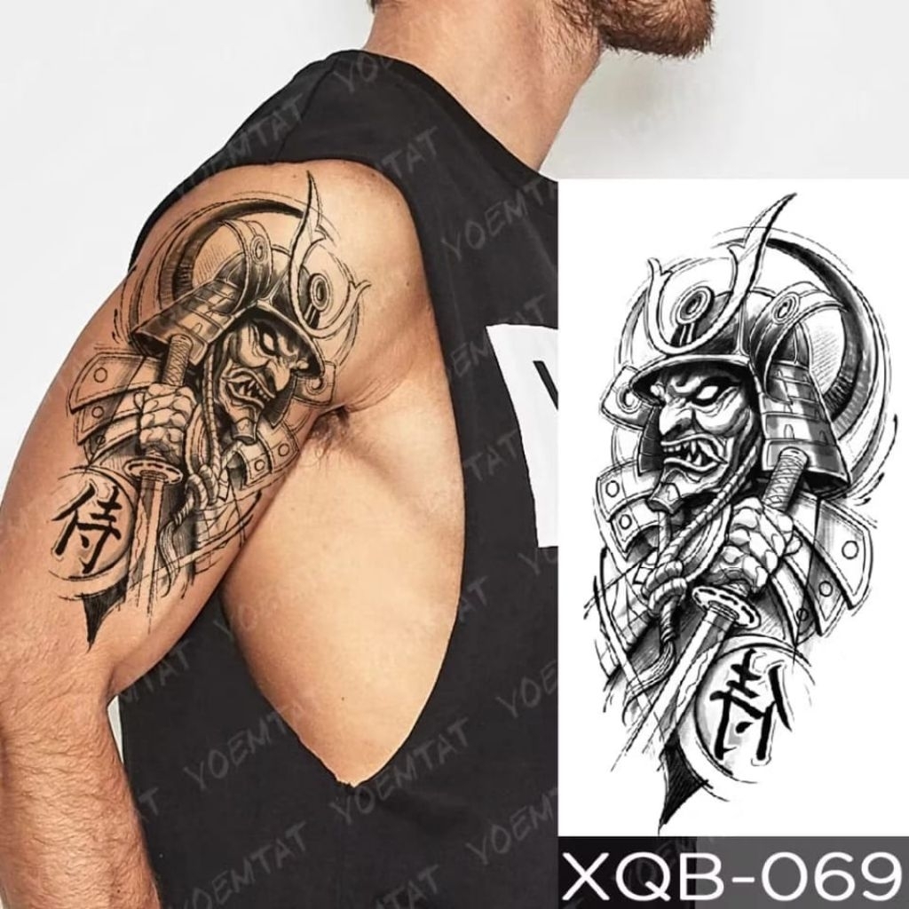 COD | Tatto temporer XQB 069 TENTARA JEPANG keren tatto temporary stiker tatto tubuh tangan punggung