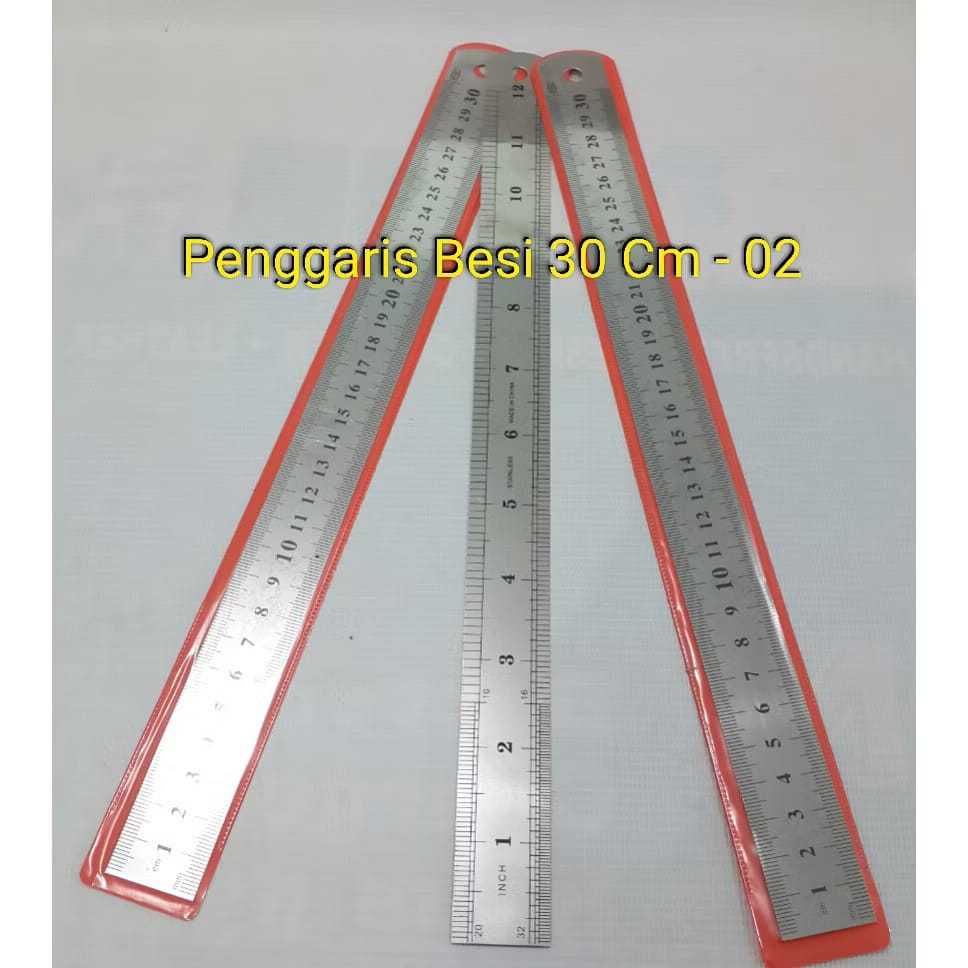 YS28 PENGGARIS BESI PANJANG 30 CM REAL PICT BAHAN STAINLESS