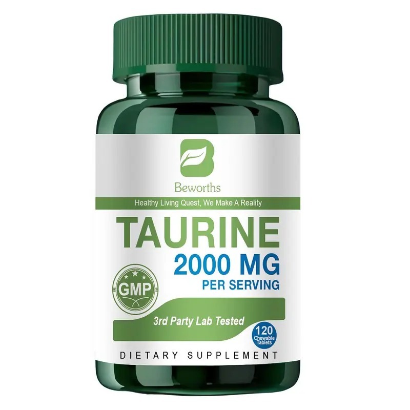 Beworths Taurine 2000mg 120 Kapsul Suplemen Asam Amino untuk Energi Fokus Jantung dan Otot