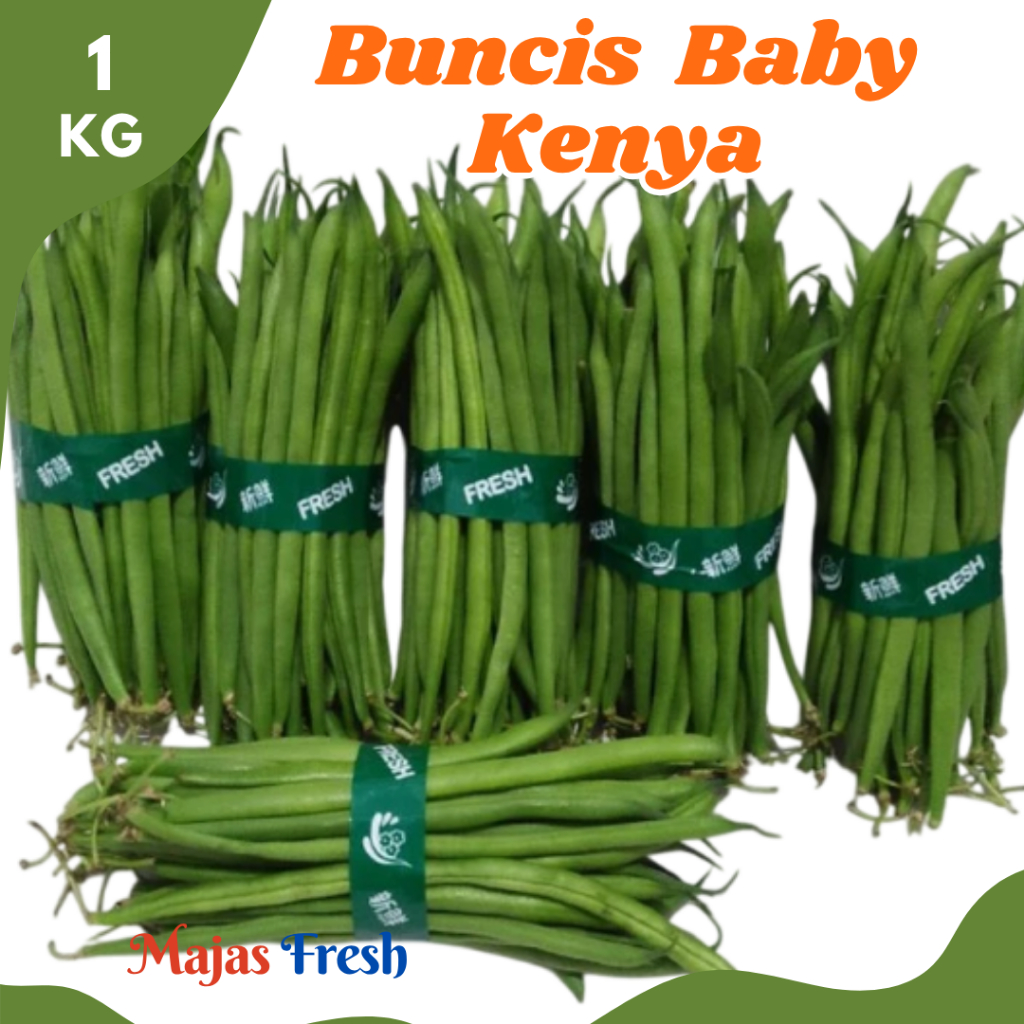 BUNCIS BABY Kenya Segar - Sayur Buncis Kenya Baby Fine Bean Fresh | 1.000gr [ Harga Per KG ]