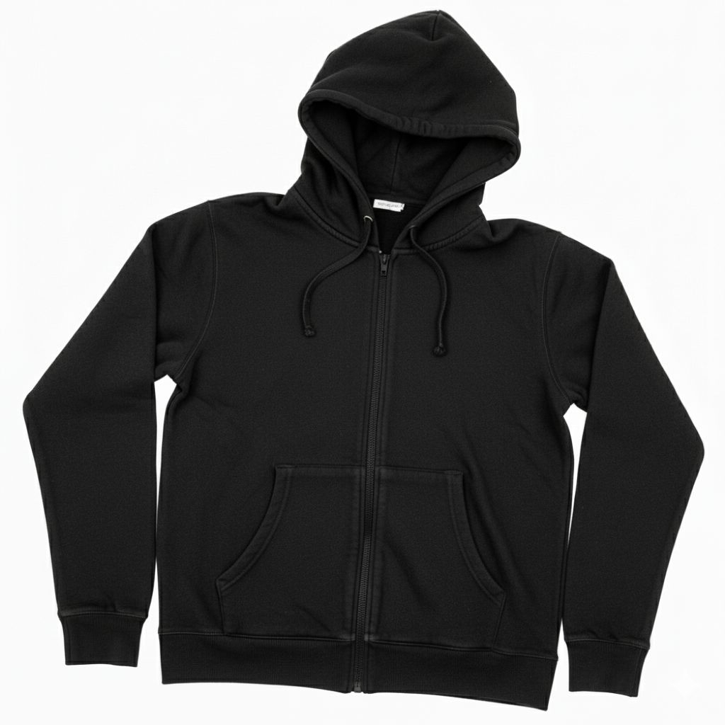 Hoodie zipper resleting polos bahan tebal premium