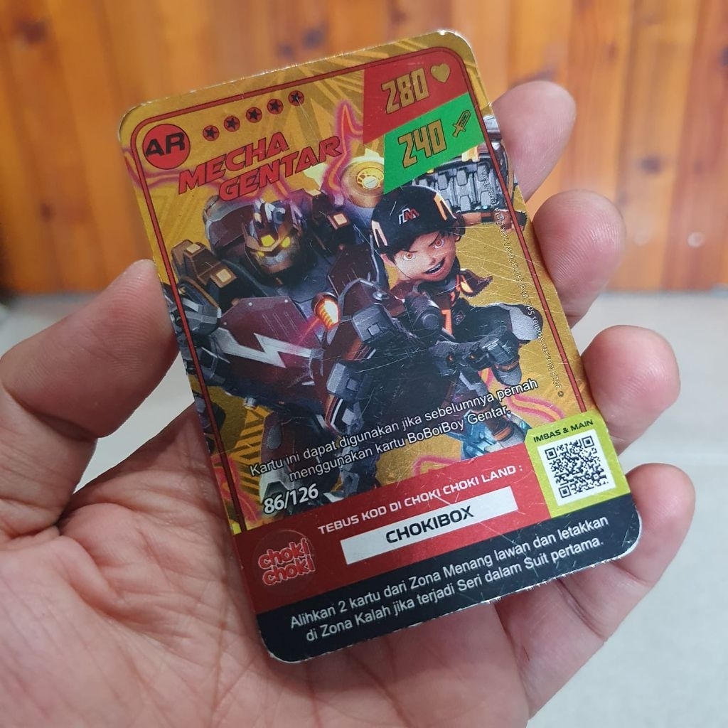 Kartu Choki Choki Emas Gold AR SR  || Foil Cards || Mossta Galaxy cart Kartu Choki Boboiboy