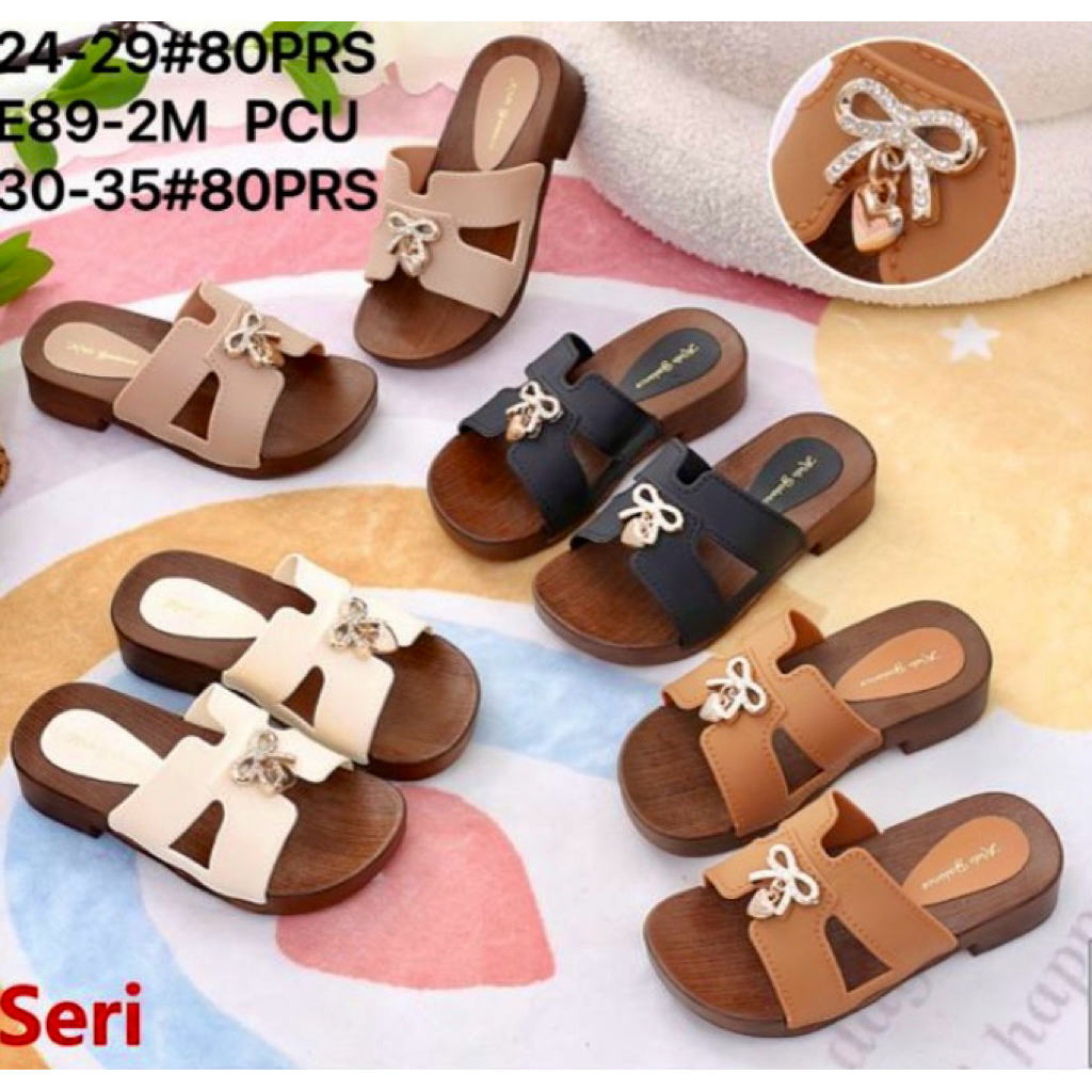 SANDAL ANAK WANITA SLOP JELLY IMPORT RINGAN/KARET ANTI SLIP ANTI AIR