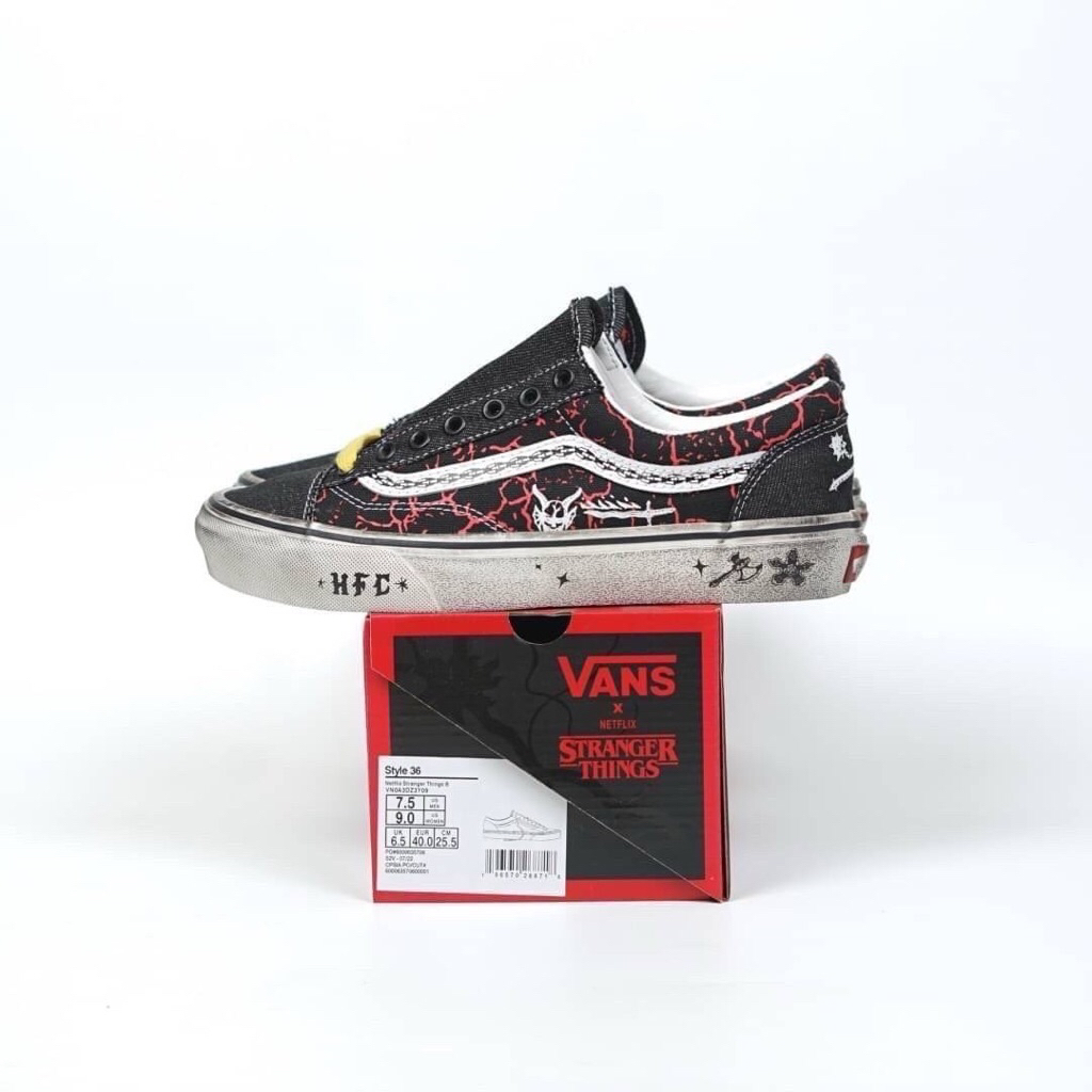TATI vans old skool x stranger things hell fire