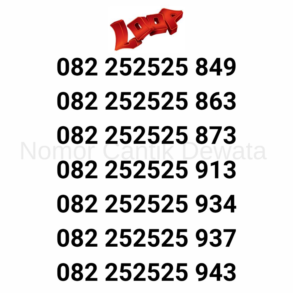 Nomor Cantik Loop Kartu Perdana Telkomsel Nomer Cantik Seri ababab