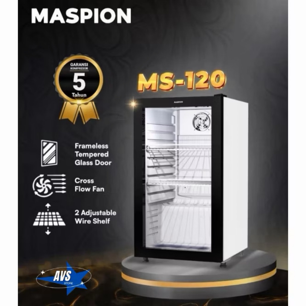 MASPION showcase MS 120 126 LITER showcase maspion MSC 120 126 liter
