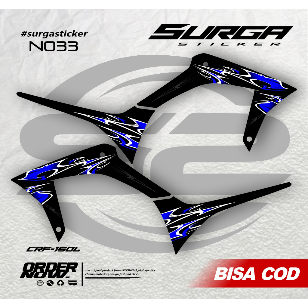 Striping CRF150L Full Body – Stiker Motor CRF 150L Desain Racing & Original Look (n033)