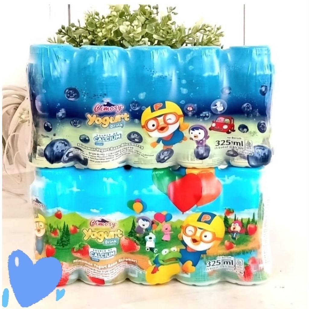 CIMORY YOGHURT DRINK MINI 65ML.VERSUS YAKULT . YOGHURT MINI.2 VARIAN RASA STRAWBERRY DAN BLUEBERRY.