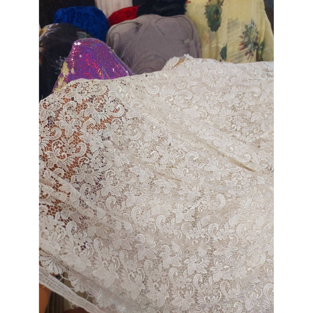 kain brokat prada premium  - kain brokat prada mewah  - kain brokat prada original ( BW ) ic 3