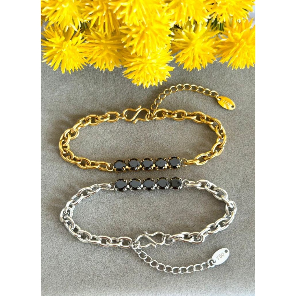 Gelang titanium mata hitam