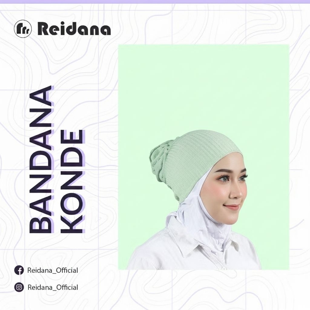 Reidana - Bandana Bando Ciput Rajut Konde / Inner hijab / daleman hijab