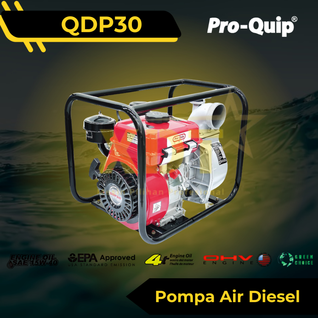 ProQuip QDP30 Mesin Pompa Air Sawah Penggerak Diesel 3 Inch Pompa Air Alkon Irigasi Solar 3" PROQUIP