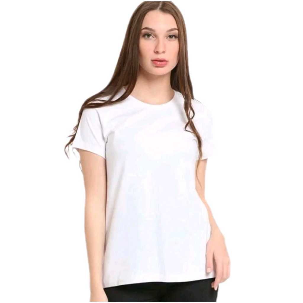 kaos besic polos lengan pe%ndek wanita MBA MY BLANK APPAREL 100%katun 24s nyaman / kaos polos santai