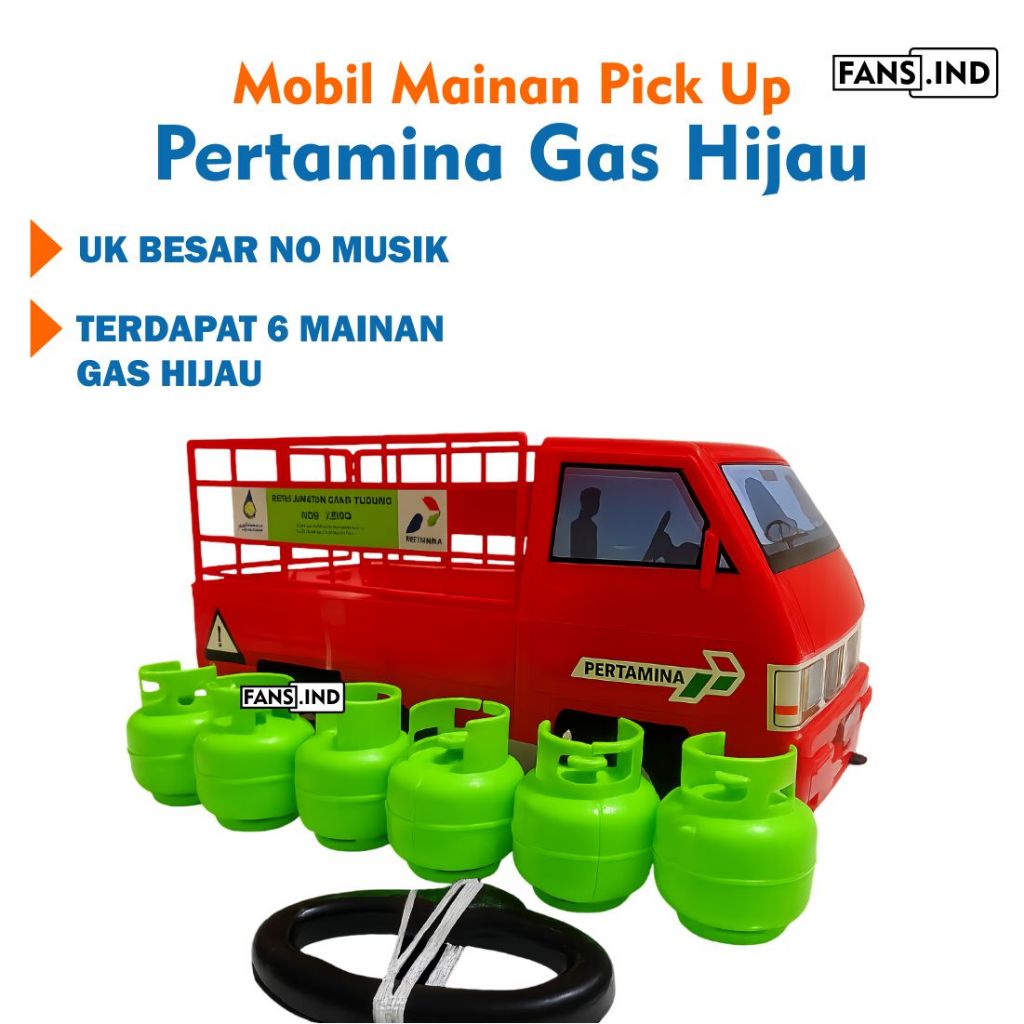 MAINAN ANAK MOBIL PICK UP L300 / MAINAN ANAK MOBIL PERTAMINA PENGANGKUT LPG MINIATUR TABUNG GAS 3 KG