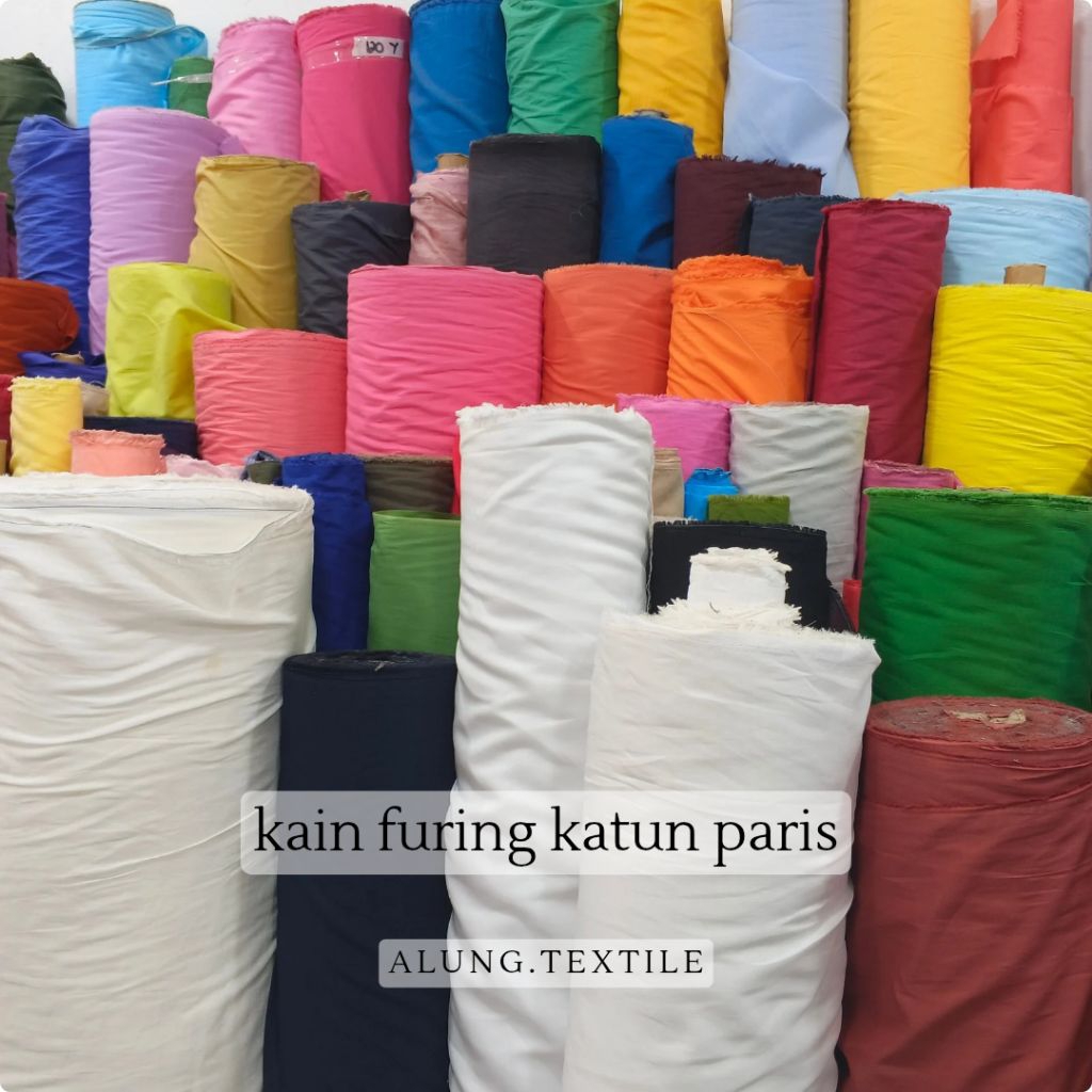kain katun paris untuk furing - bahan katun untuk furing - kain katun furing meteran - (harga/0,5 m)