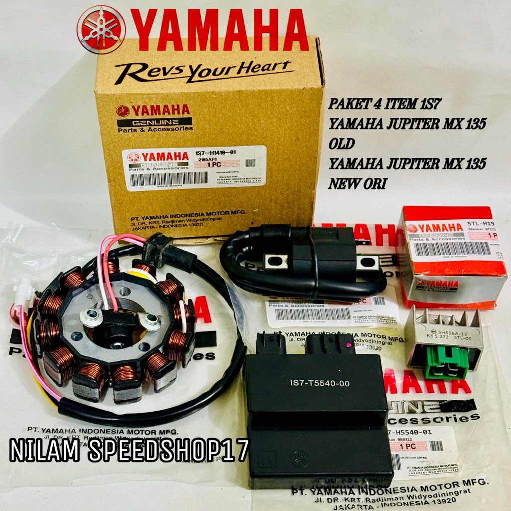 PAKET PENGAPIAN 4 ITEM SPUL+CDI+KOIL+KIPROK YAMAHA JUPITER MX 135 OLD JUPITER MX 135 NEW ORIGINAL