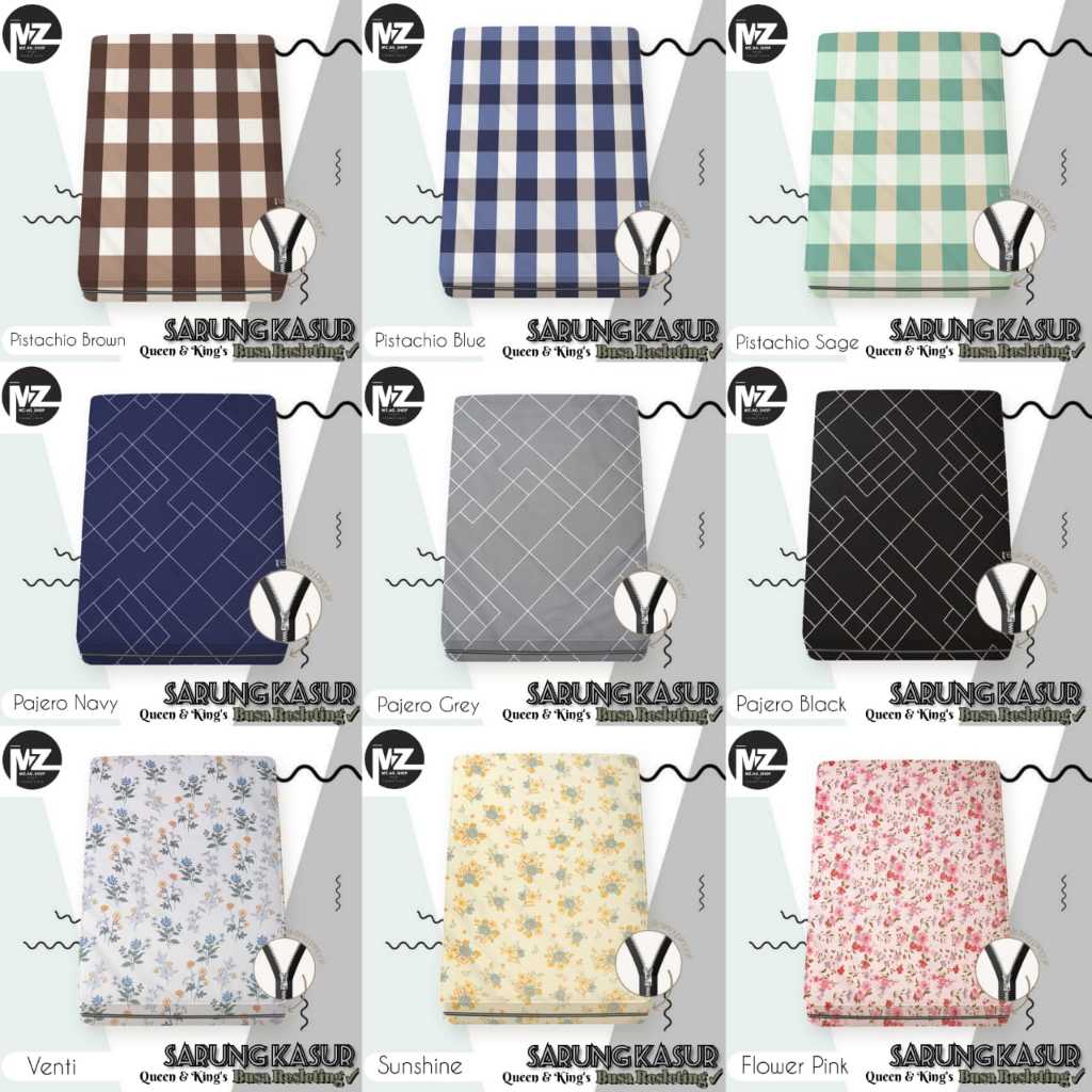 Sarung Kasur Busa Resleting 160x200x20 Sprei Resleting 160x200 Sarung Kasur Resleting