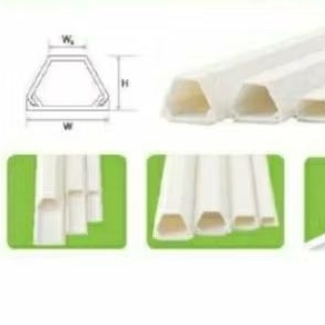 Kabel Duct tc-3 TC3 panjang 1 meter + double tape cable dak pelindung kabel putih