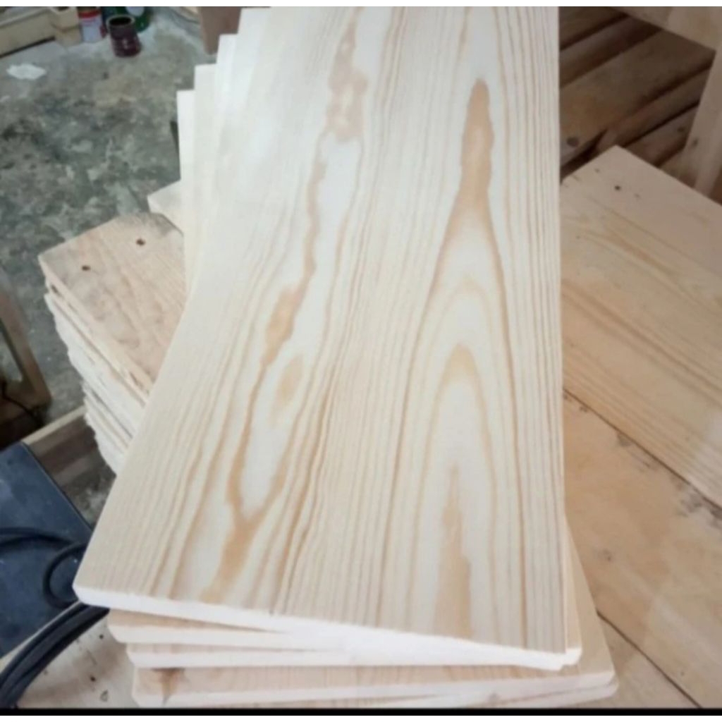 Papan kayu jati belanda 100 x 20 x 2  cm sudah diamplas halus siap pakai