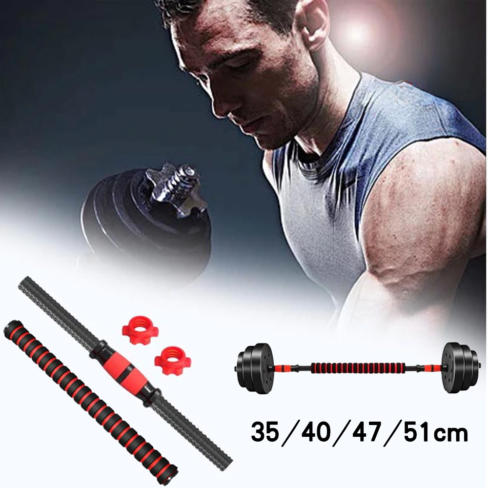 Besi Barbel Bar Dumbell 35 - 51cm Stik Barbel Panjang Pvc Stik Barbel Lurus Bar Dumbell Stik Barbel