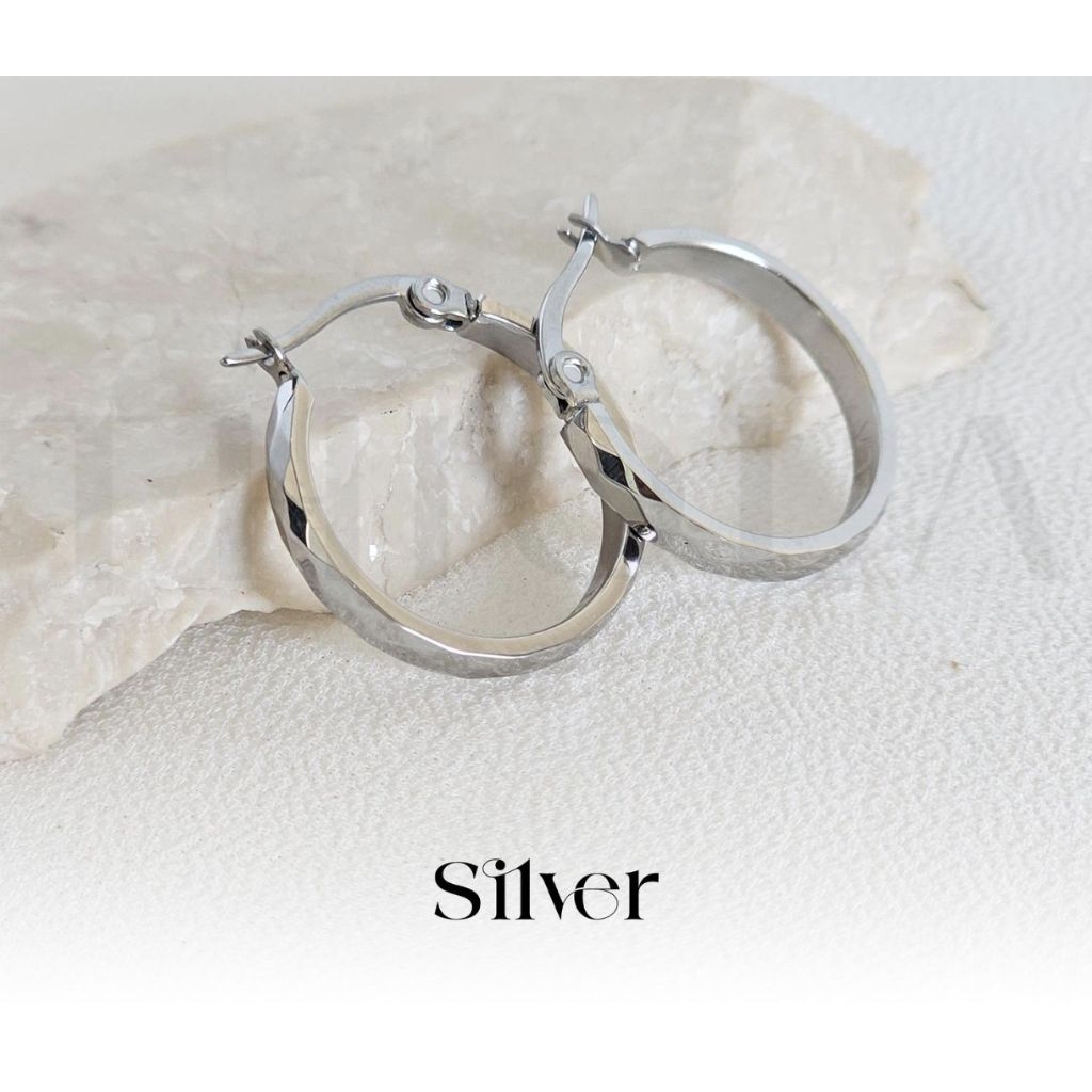 Anting Wanita/Pria anting jepit korea Emas/Silver/rosegold Stainless steel 316L