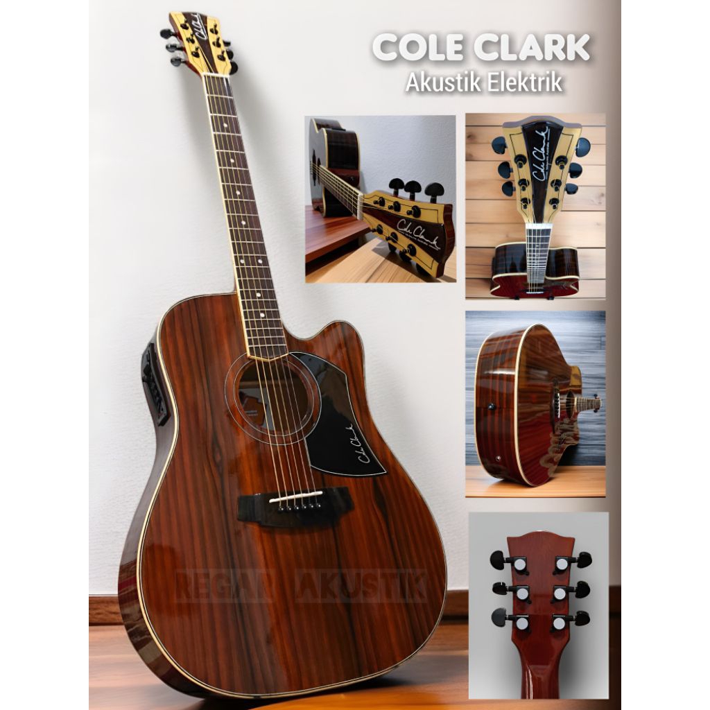 Gitar akustik elektrik Cole clark