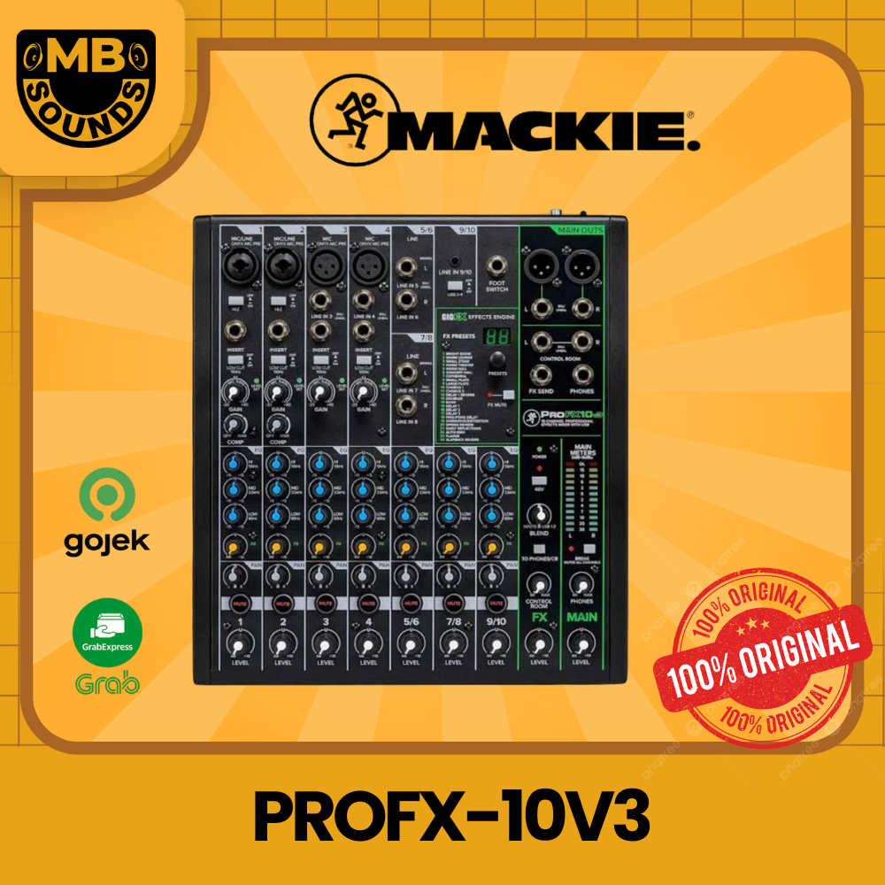 MACKIE PROFX10V3 / PROFX10 V3 / PROFX-10V3 10-channel mixer with USB,EFFECTS ORIGINAL