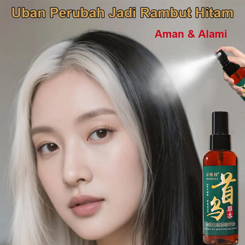 Penghitam rambut uban permanen Serum penumbuh rambut cepat Penghilang uban paling ampuh 100ML Bahan 