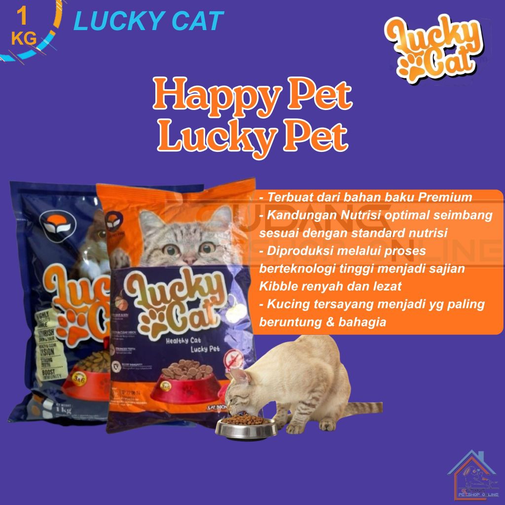 Makanan Kucing LUCKY CAT FRESHPACK Salmon Tuna 1Kg dan 500g ADULT Murah / Lucky Cat 1kg Makanan Kuci