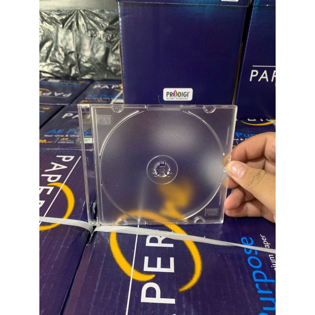 Casing Tempat CD Mika Transparan Single Disk