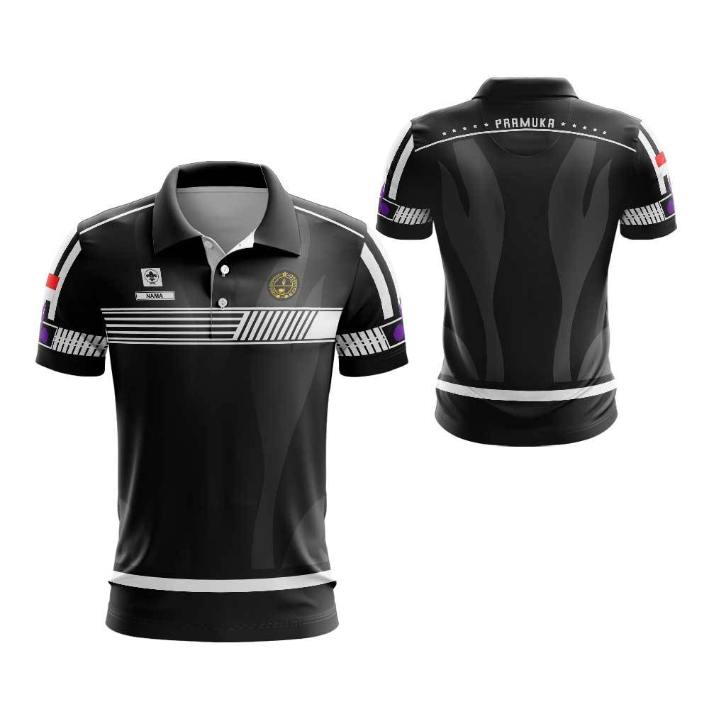 Baju Kaos Polo Pramuka Pembina Lengan Pendek Panjang Jersey Pramuka Bisa Pake Nama/Sekolah