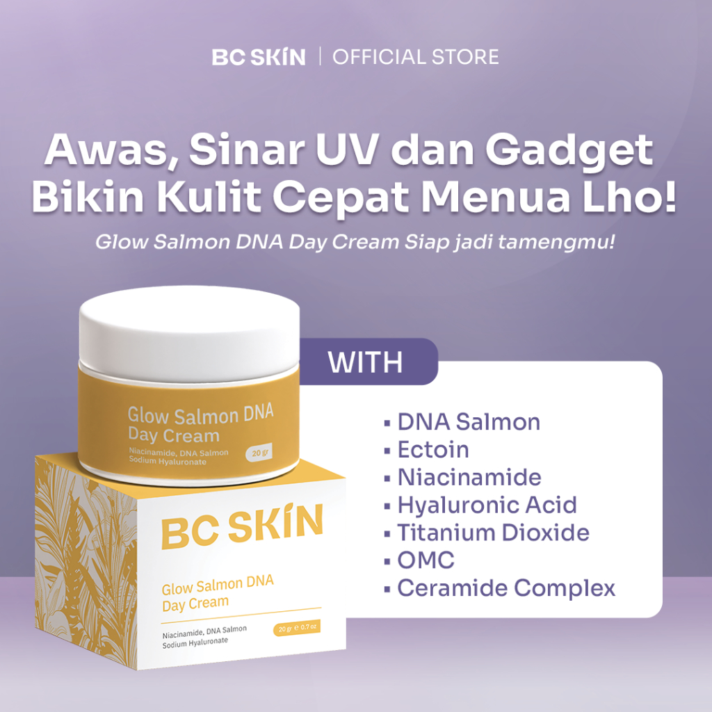 BC SKIN Glow Salmon DNA Day Cream - Cream Wajah Anti Aging - Cream Wajah Anti Aging - Cream Pemutih 