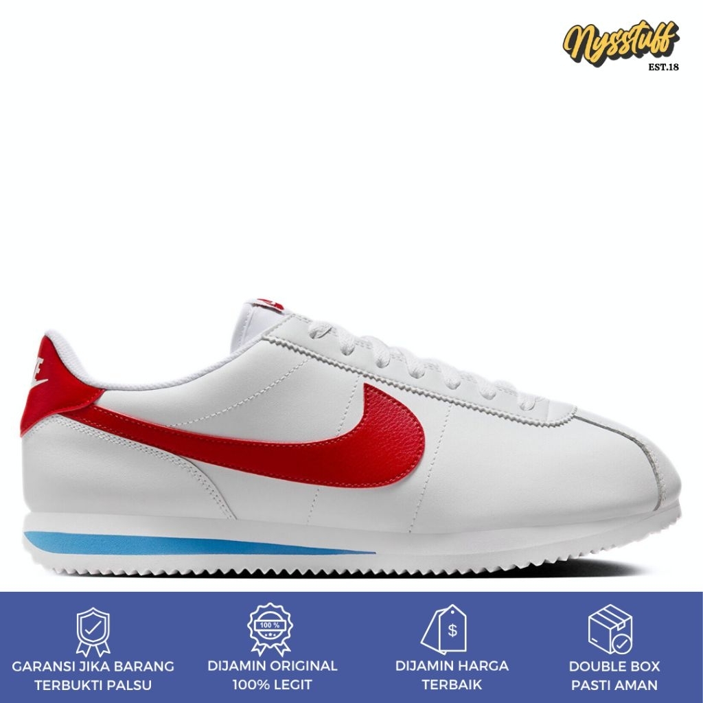 Nike Cortez White Varsity Red Blue ORIGINAL