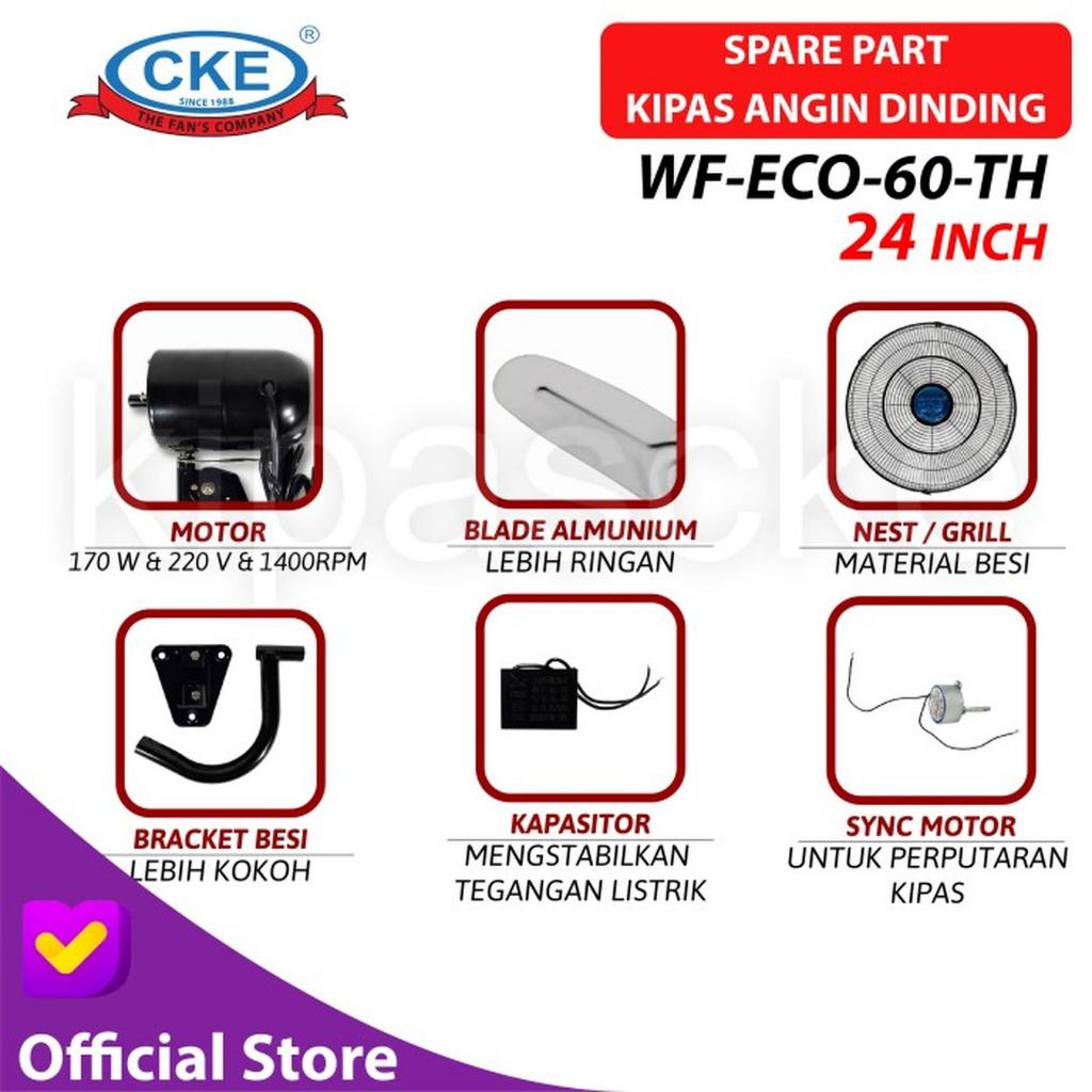 CKE Fan Official - Wall Fan CKE WF-ECO-60-TH 24 Inch Kipas Angin Dinding Tembok - Nest