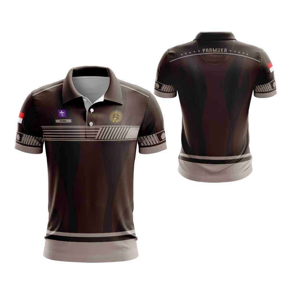 JERSEY WANGKI PRAMUKA BAJU PRIA PRAMUKA PEMBINA LENGAN PANJANG SERAGAM GURU PRAMUKA BISA PAKE NAMA