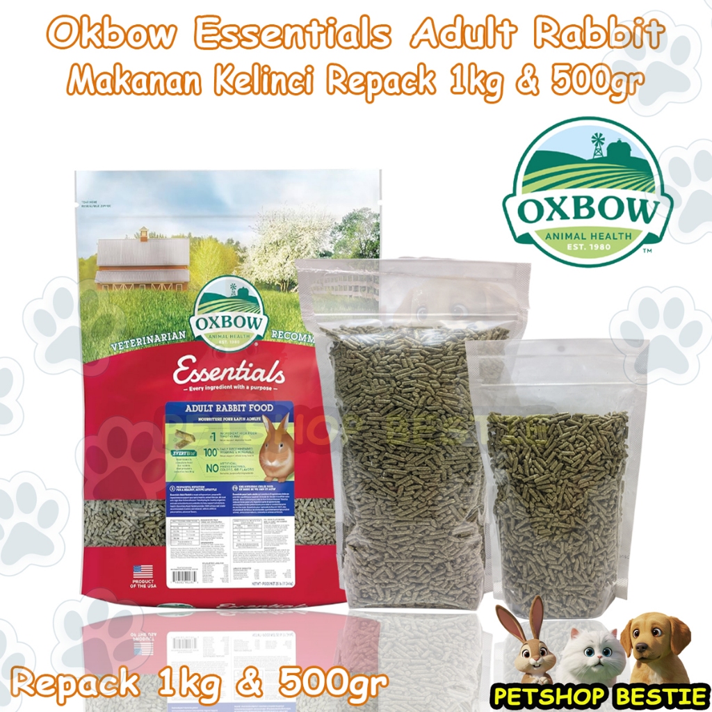 Pelet Kelinci Oxbow Essentials Rabbit Adult Oxbow kemasan repack