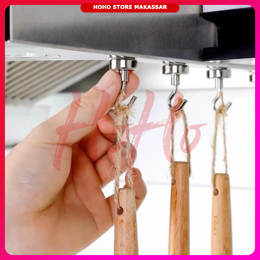 Hook MAGNET Gantungan Bulat Cantolan Kait Magnet Besi - GH10