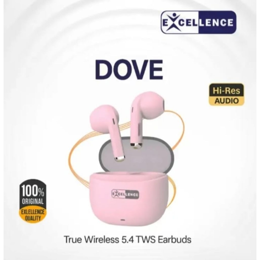 Headset Bluetooth Excellence TWS V5.4 Dove Earbuds